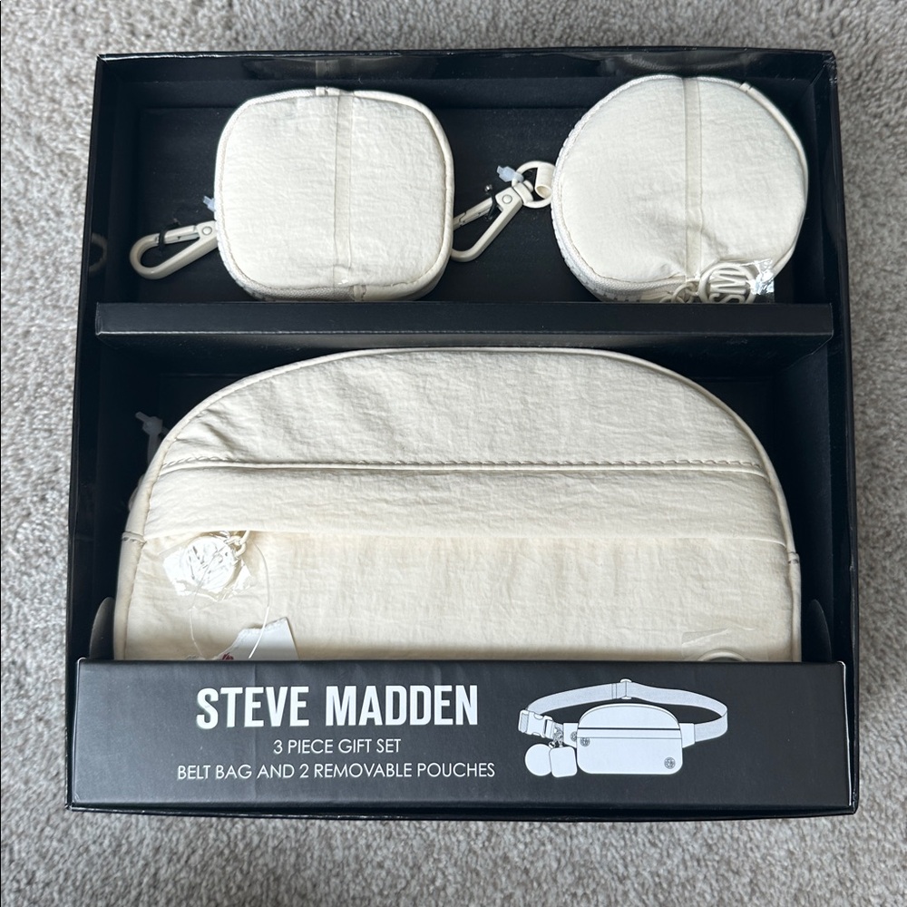 Steve Madden Off-White Belt Bag Set